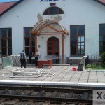Заміна розбитих вікон на вокзалі в місті Ходорів
