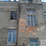 Побиті вікна від граду в Середній Школі №3 м. Ходорів