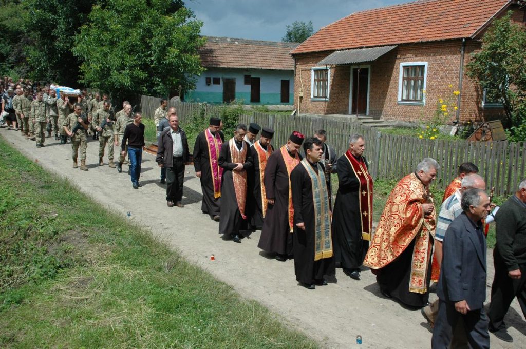 Похорон українського воїна Михайла Роговського з Вербиці