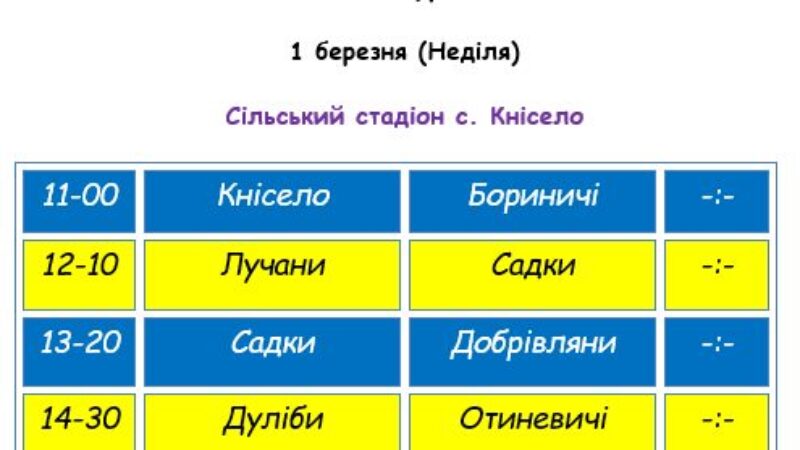 зимовий футбол 5 тур в книіселі